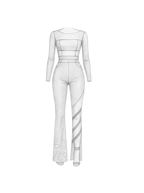 The Illusion Panel Flared Jumpsuit