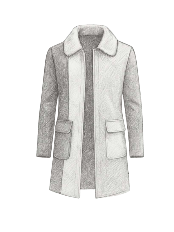 The Mod Color-Block Trench Sketch