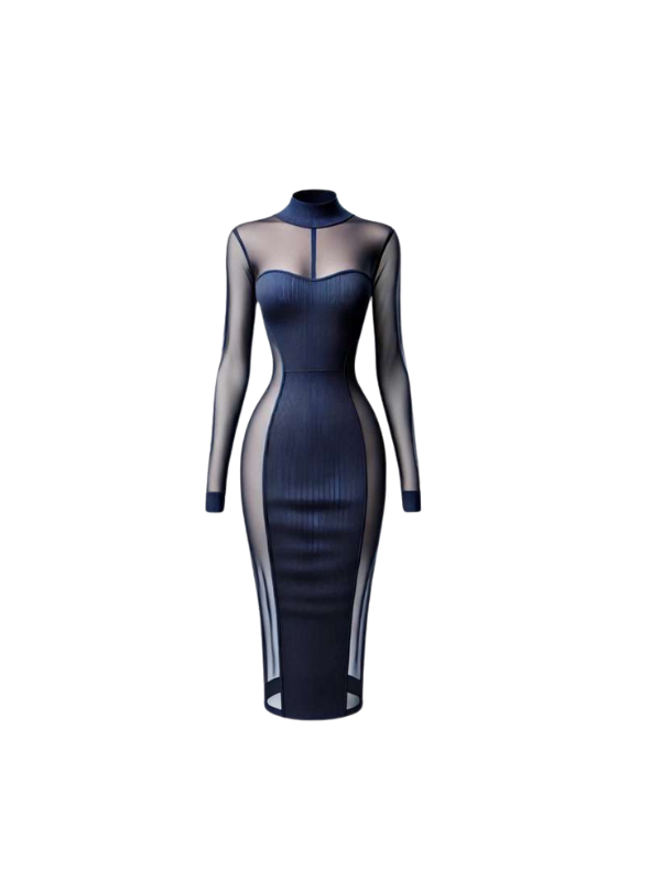 Illusion Mesh Bodycon Dress