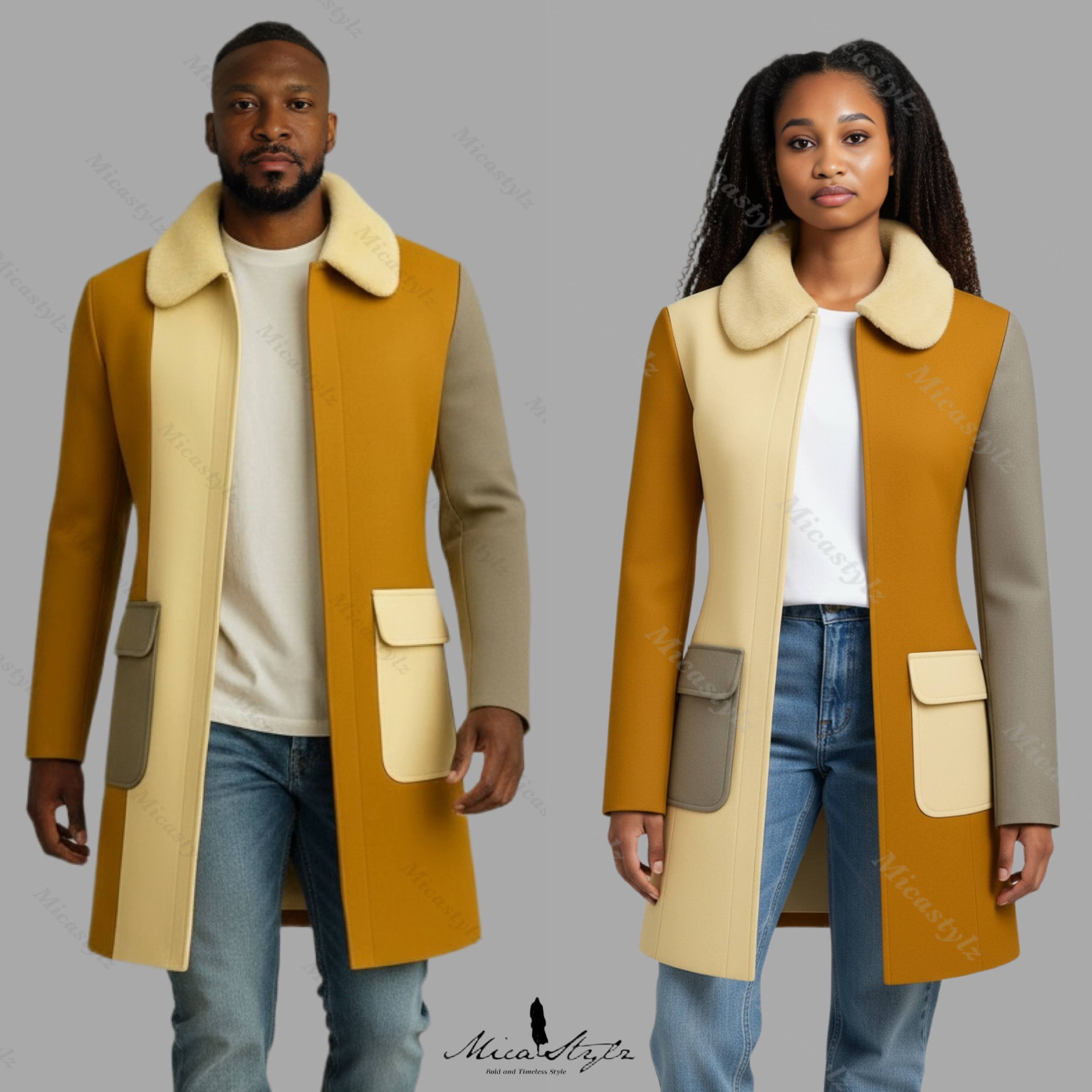 MS-C36 “Retro Color-Block Mod Coat”