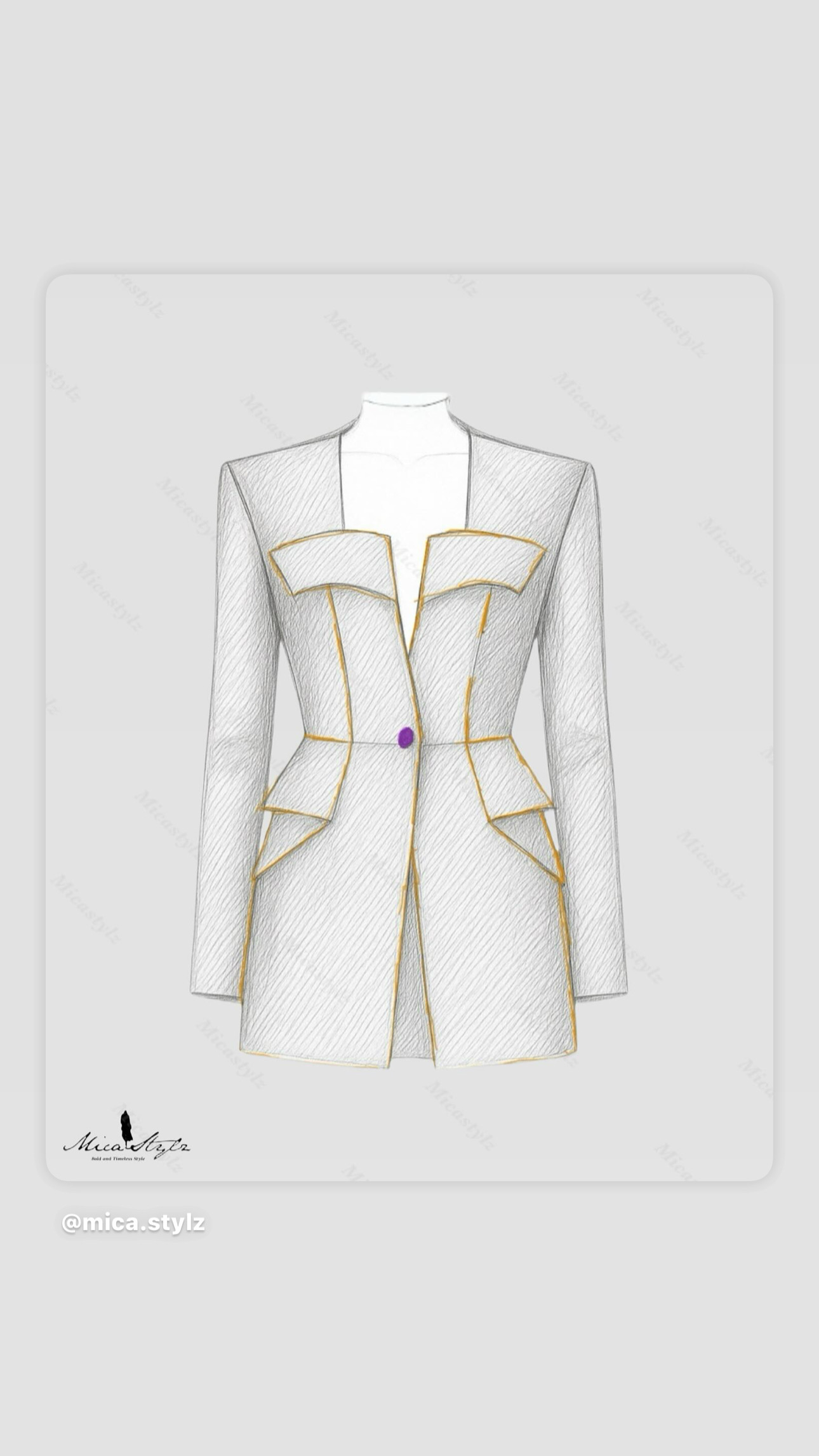 The Contrast-Piped Architectural Blazer