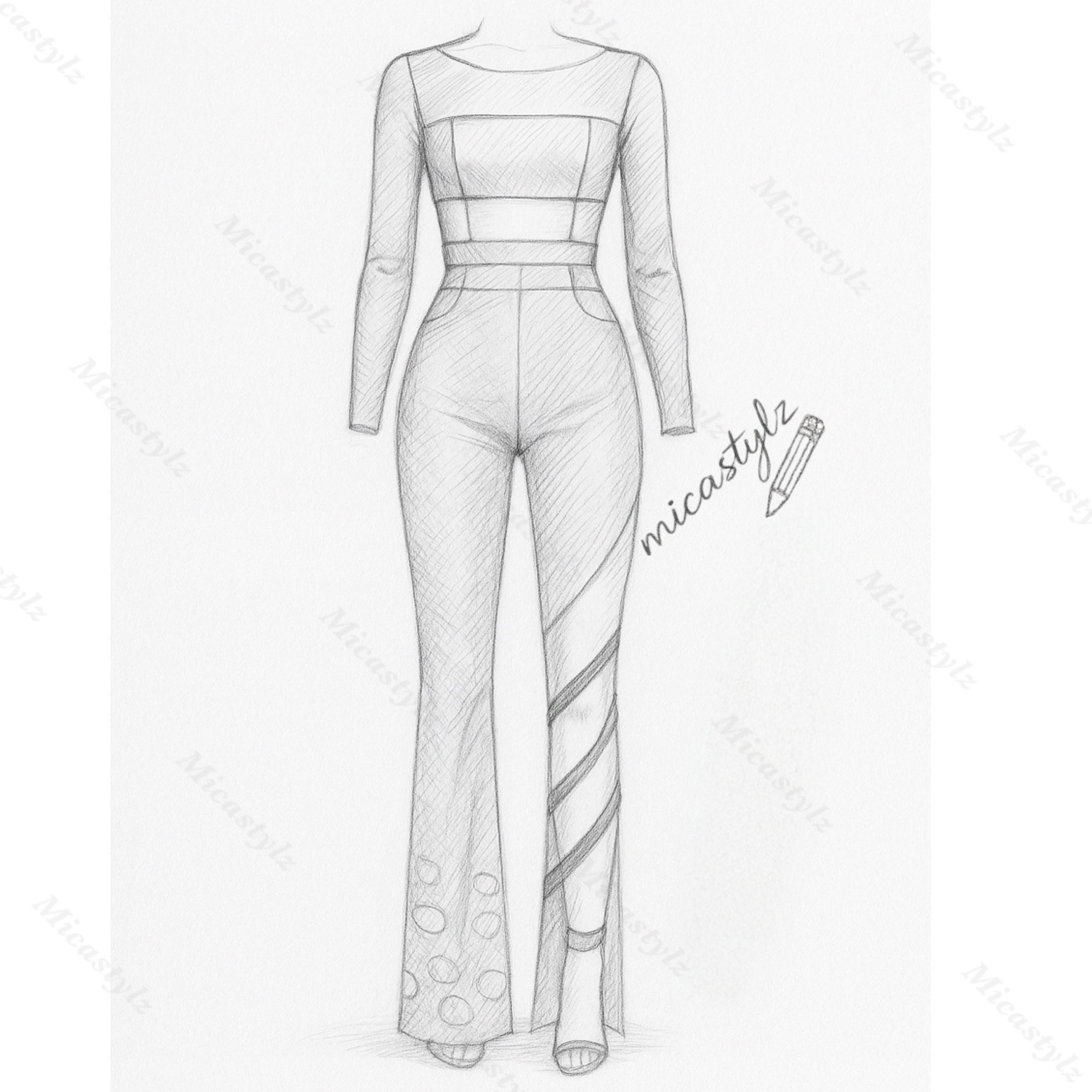 The Illusion Panel Flared Jumpsuit