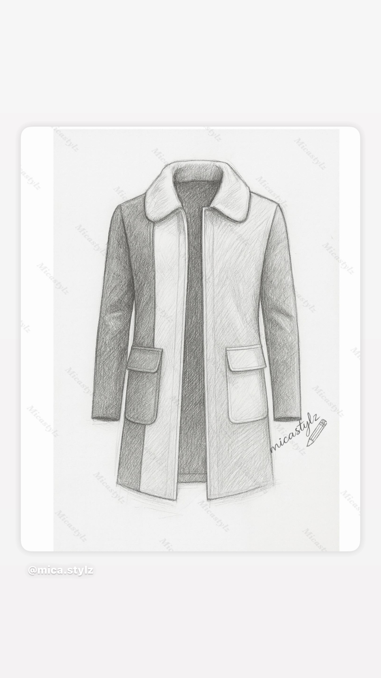 The Mod Color-Block Trench Sketch