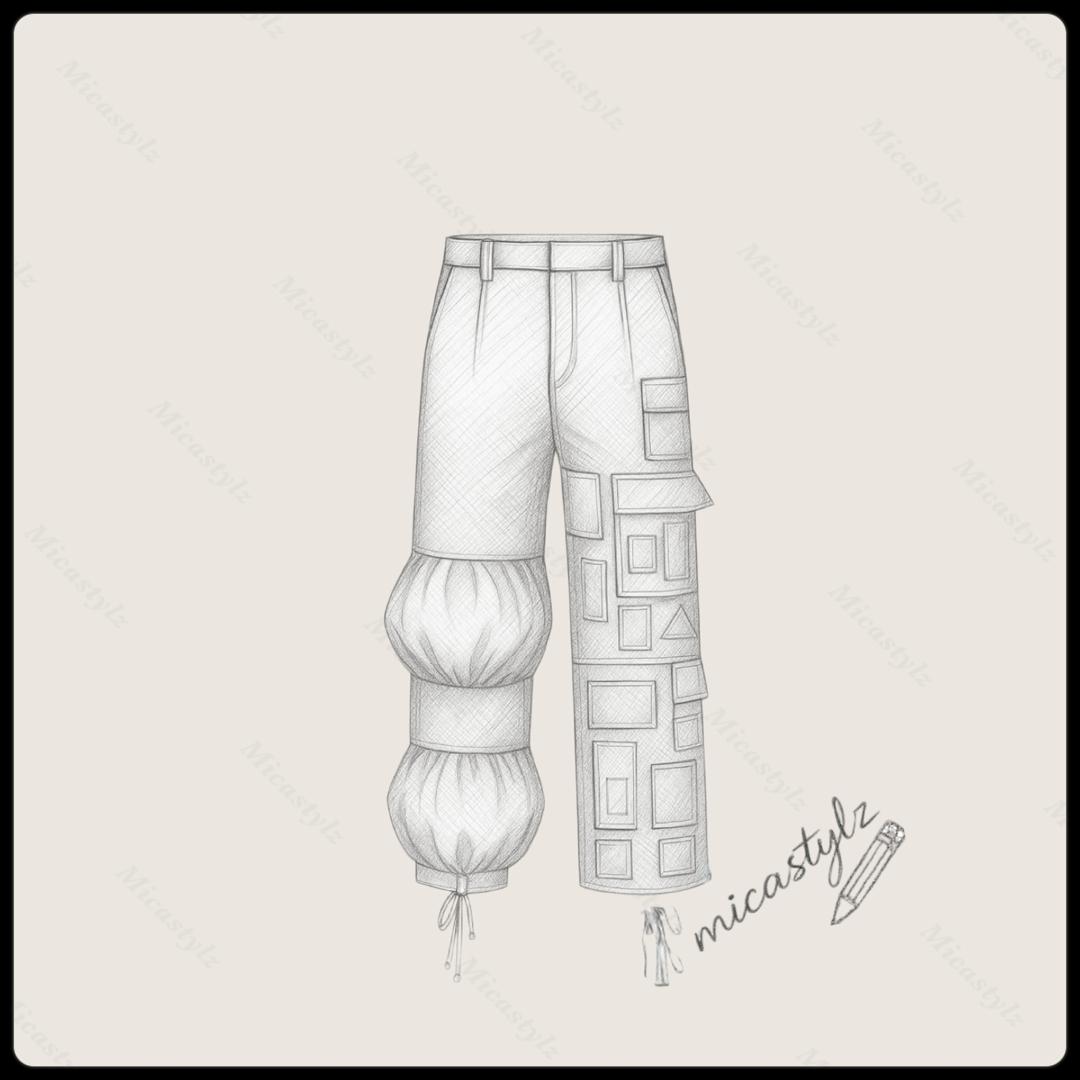 Artistic Contrast Trousers 